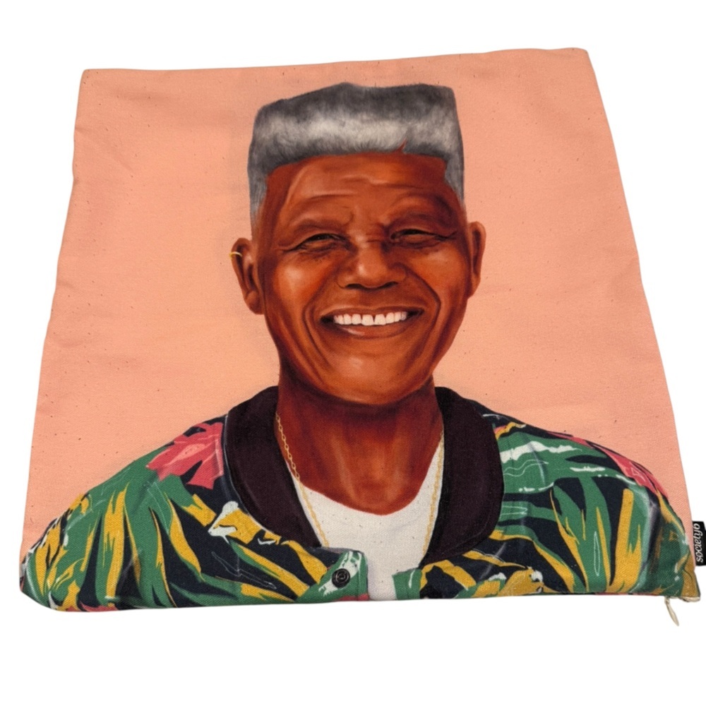 Society6 Pillow Case of Hipster Nelson Mandela. Pillow Insert NOT Included